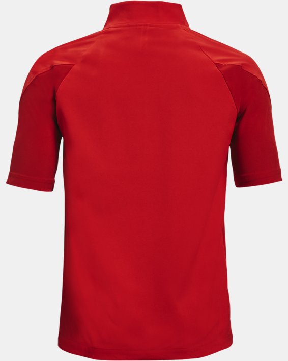 Boys' UA Squad Short Sleeve ¼ Zip, Red, pdpMainDesktop image number 1